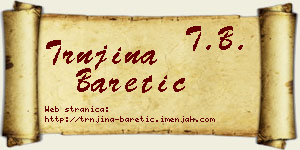 Trnjina Baretić vizit kartica